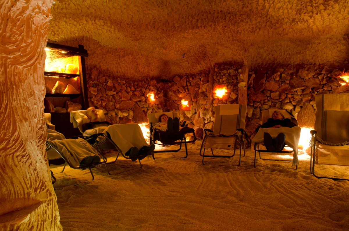 Salt cave in Alžbětiny Lázně SPA5 in Karlovy Vary.